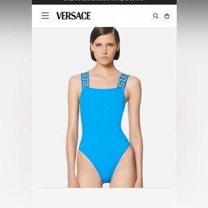 NWTs Authentic Versace ONE-PIECE SWIMSUIT blue
